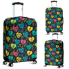 Music Notes Hearts Luggage Cover