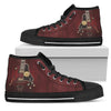 Red Electric Guitar High Top Shoes - Vertical Print