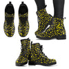 Musical Notes Treble Clef Yellow Leather Boots