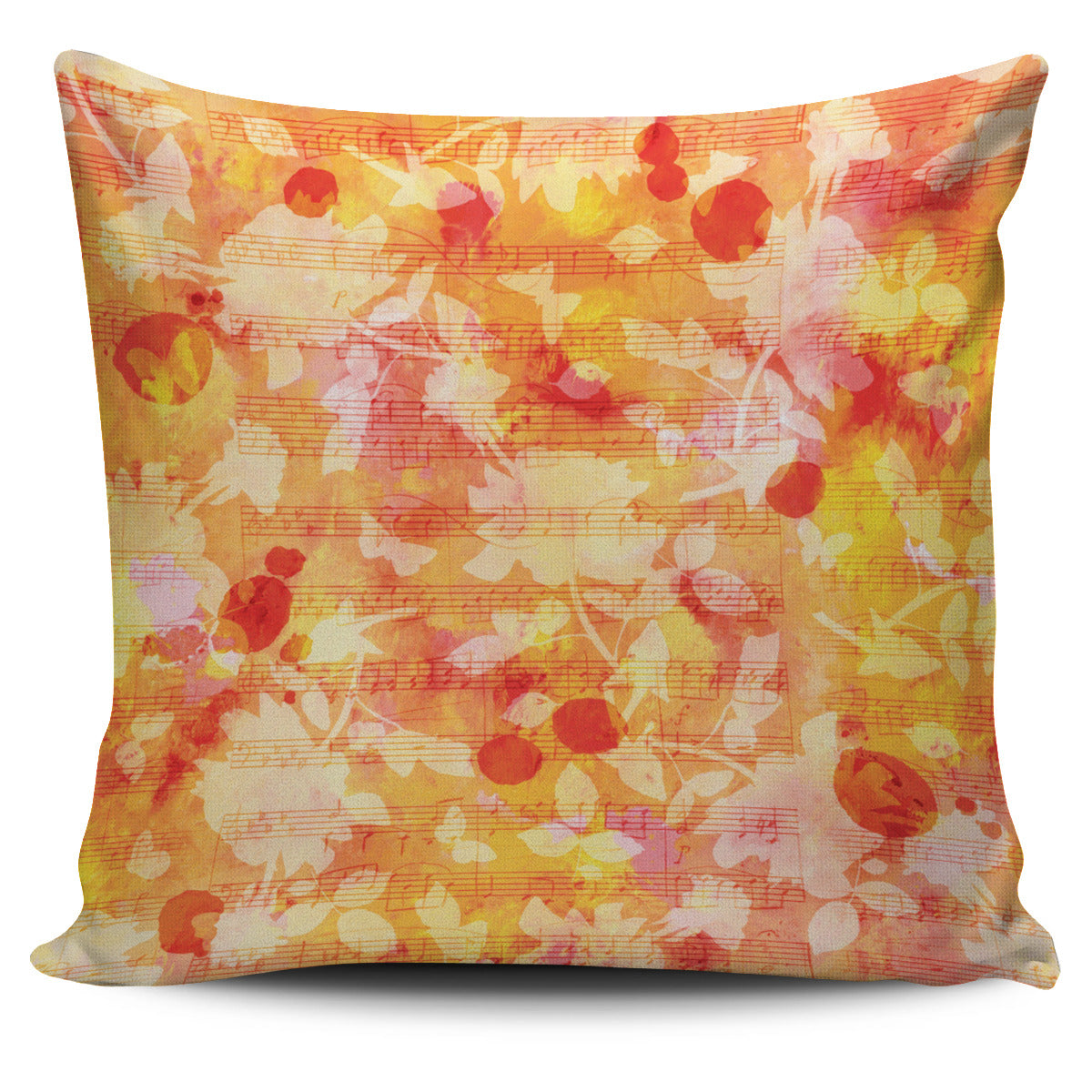 Sheet Music Yellow Pillow Cover