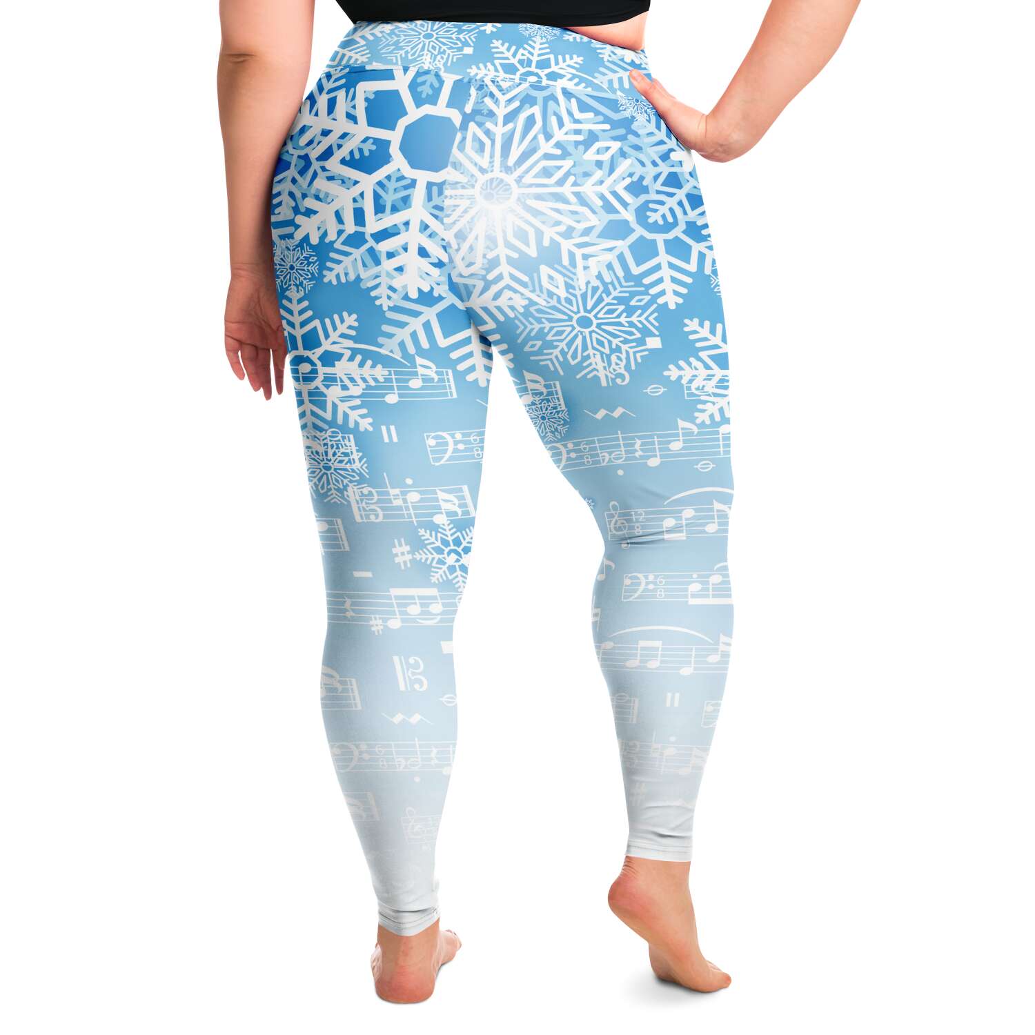 Musical Notes Christmas Plus Size Leggings