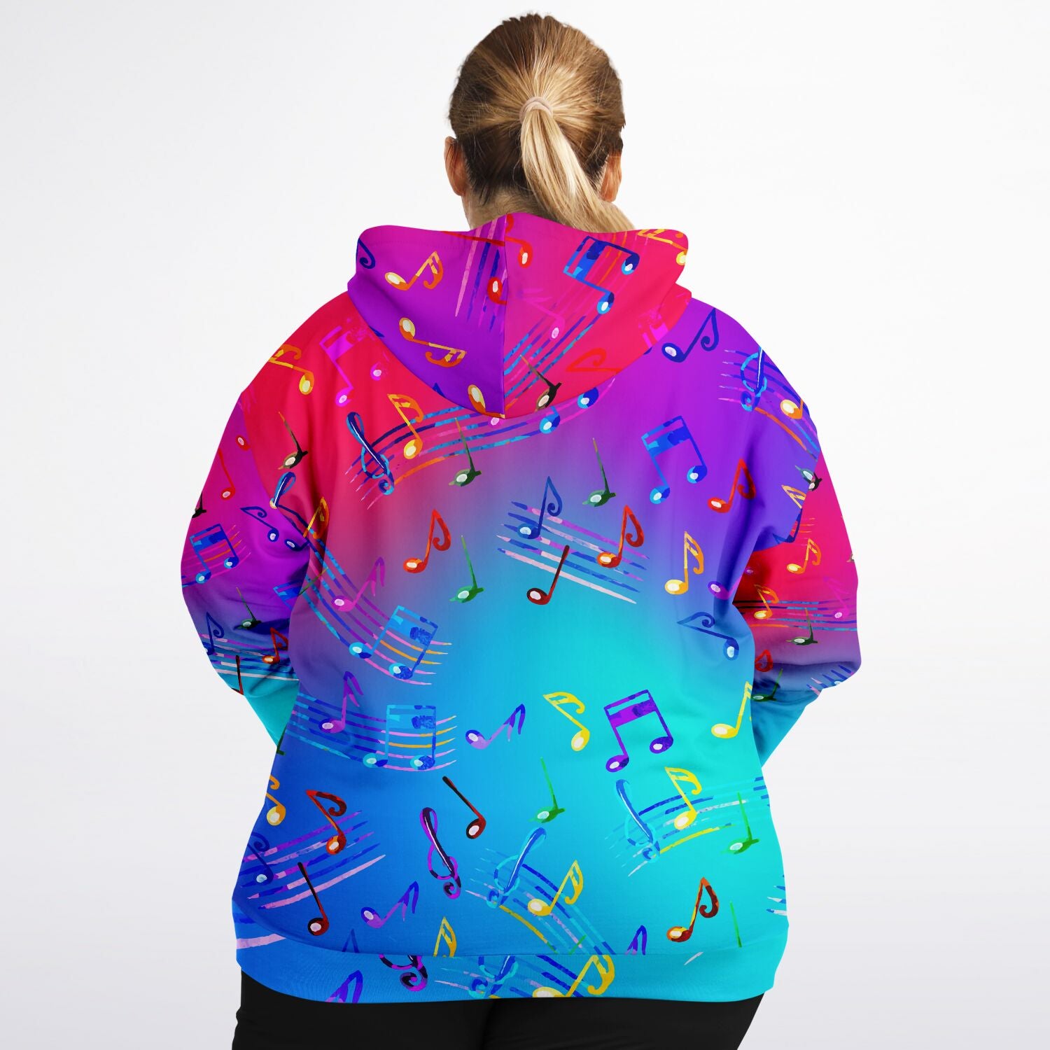 Colorful Music Notes Zip Hoodie