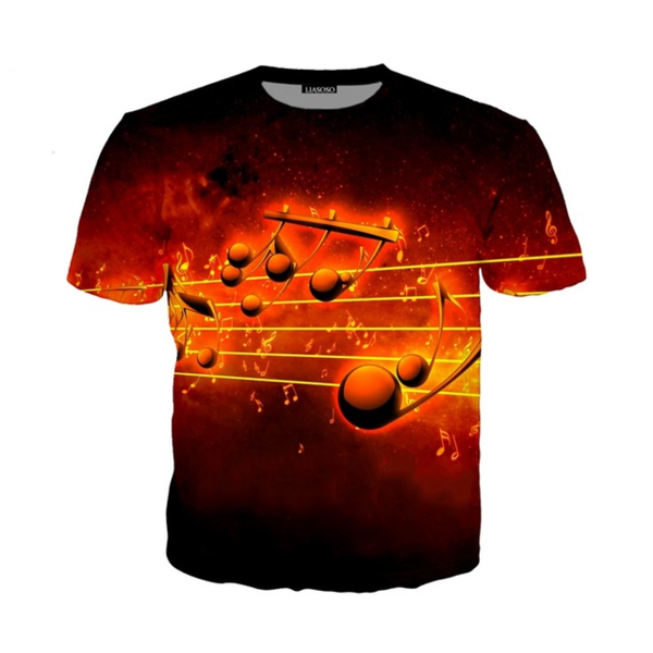 Music Notes 3D Print T-shirt