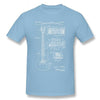 Guitar Blue Print T-shirt