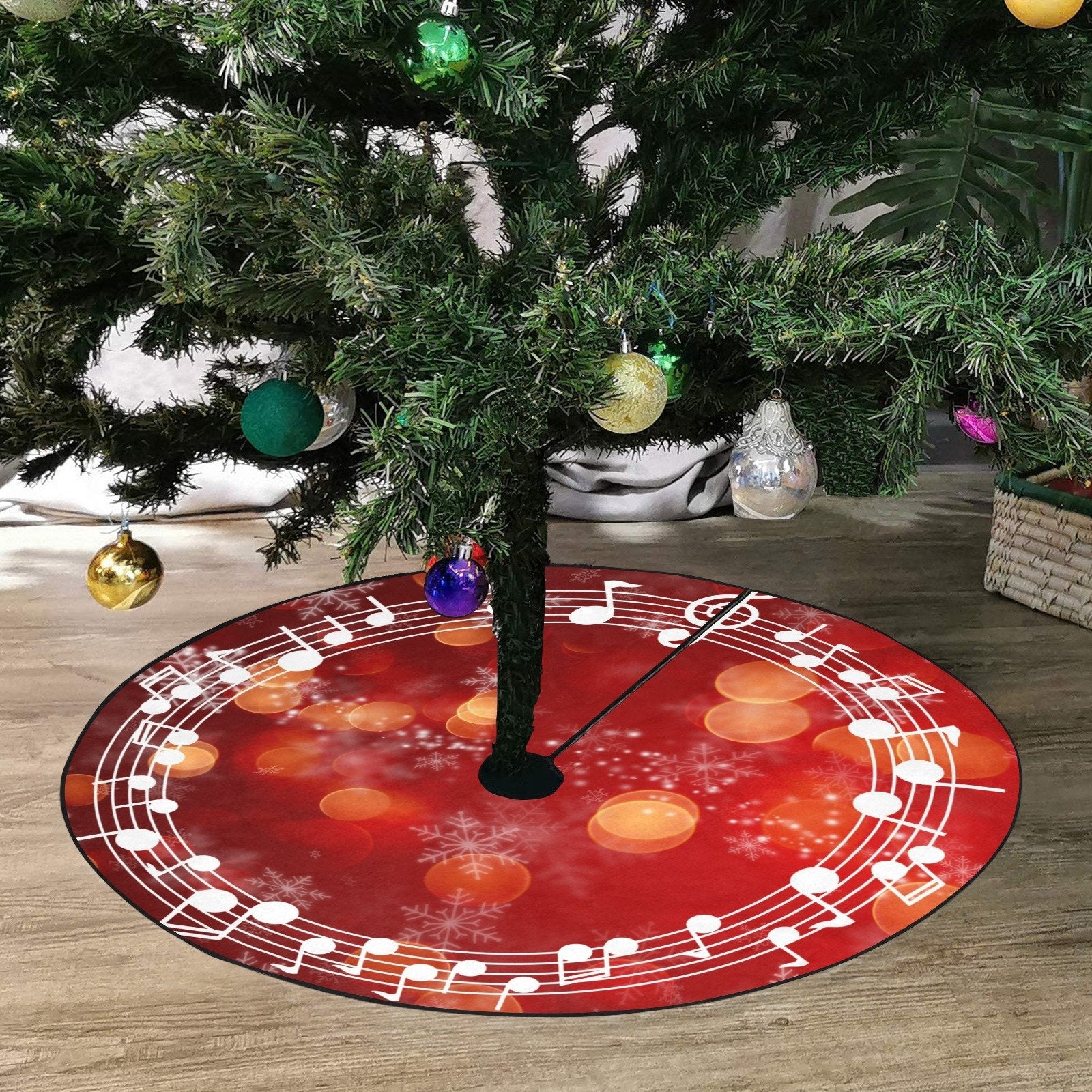 Music Notes Christmas Tree Skirt