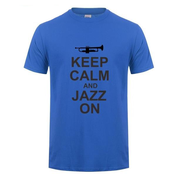 Trumpet Keep Clam & Jazz On T-shirt
