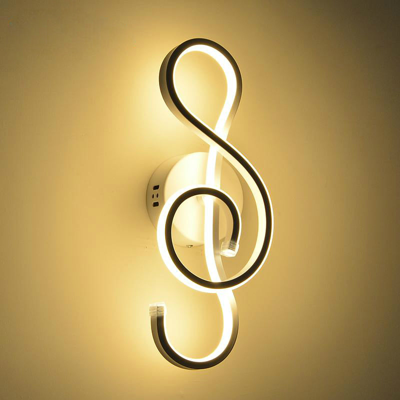Treble Clef Note LED Wall Lamp