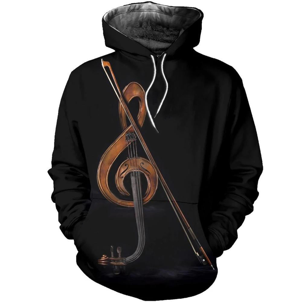 3D Musical Violin Hoodie/Sweatshirt