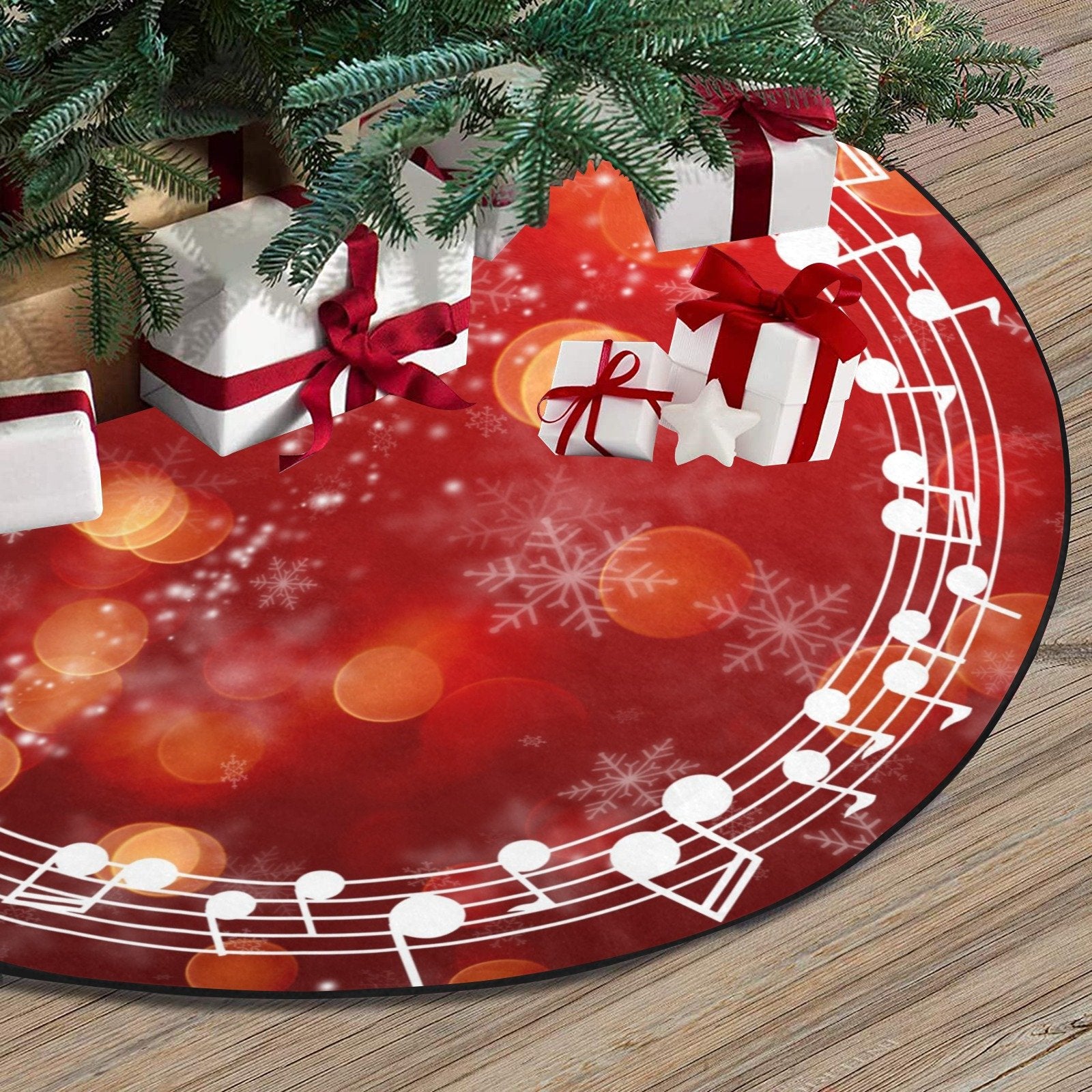 Music Notes Christmas Tree Skirt