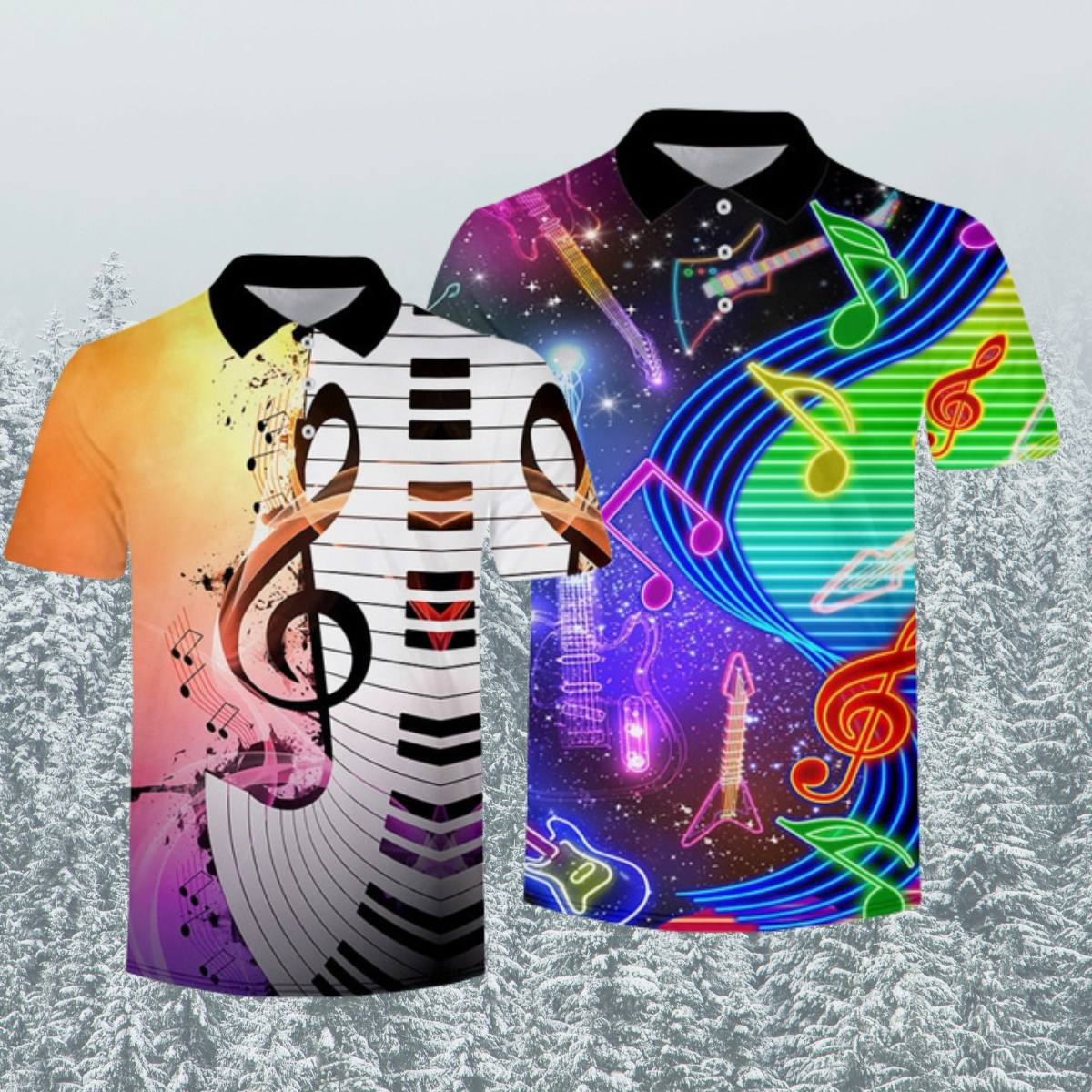 Music Guitar Polo Shirt