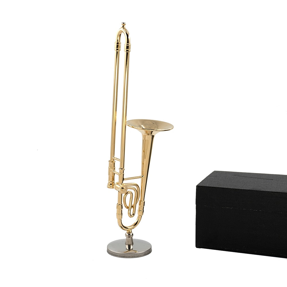 Copper Trombone Model Miniature