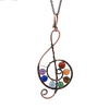 Music Treble Clef 7 Chakra Necklace