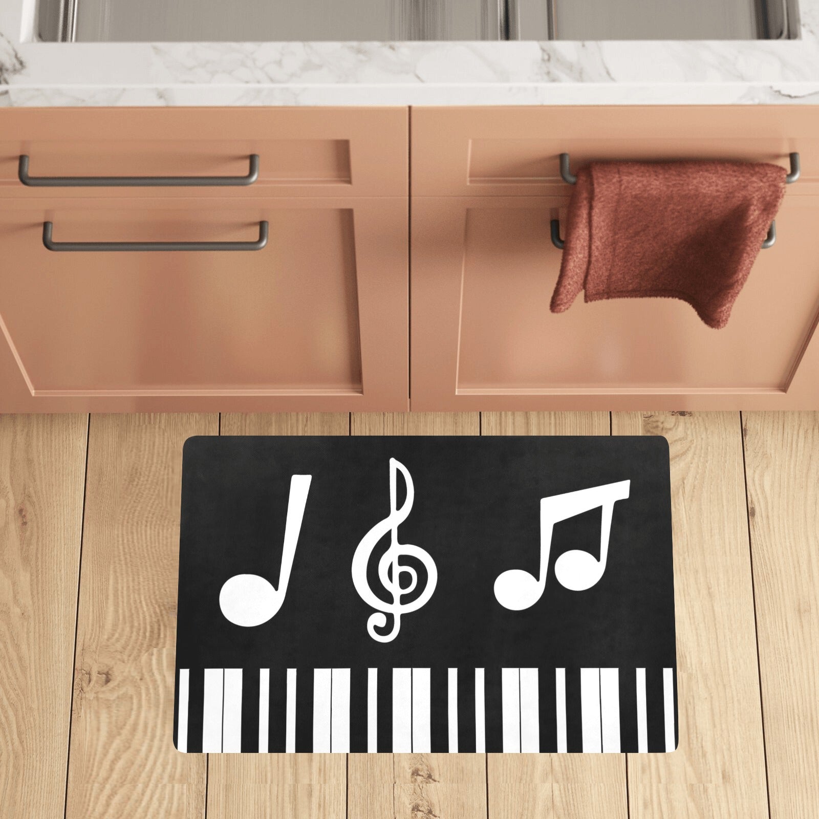 Cartoon Music Kitchen Mat 28"x17"