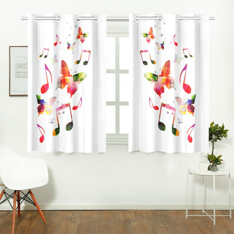 Classical Guitar Window Curtains - Artistic Pod