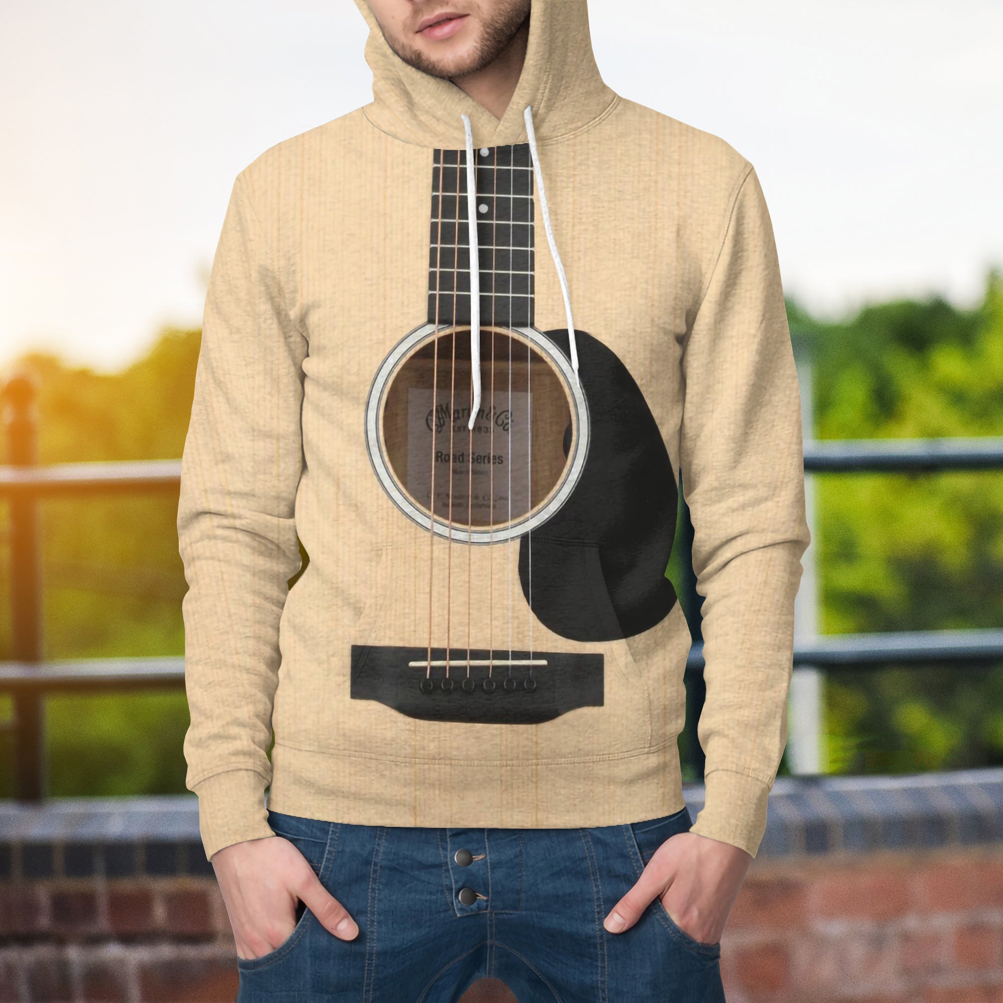 Wood Guitar Hoodie