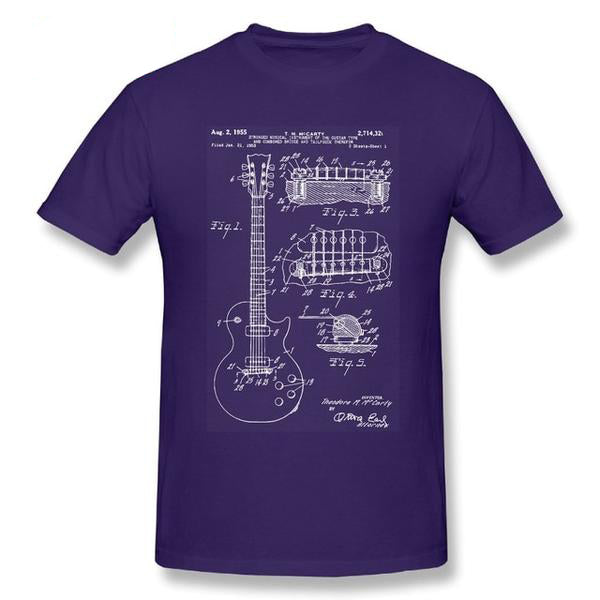 Guitar Blue Print T-shirt