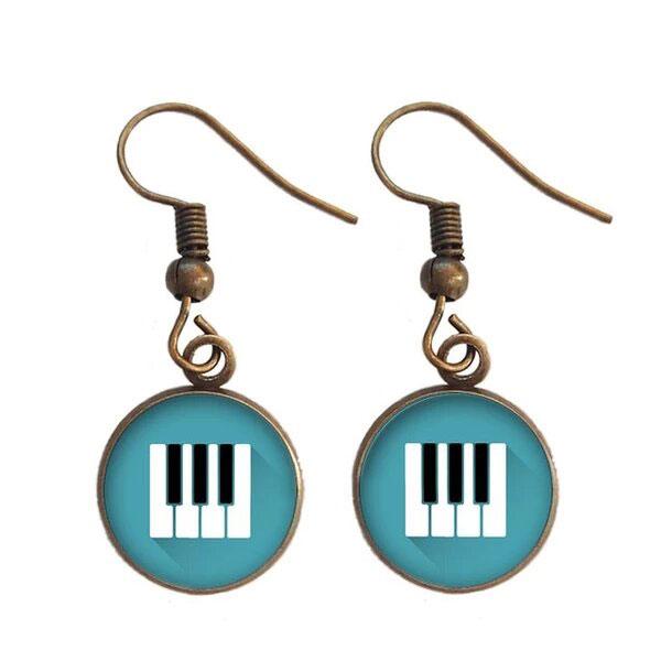 Retro Music Piano Earrings