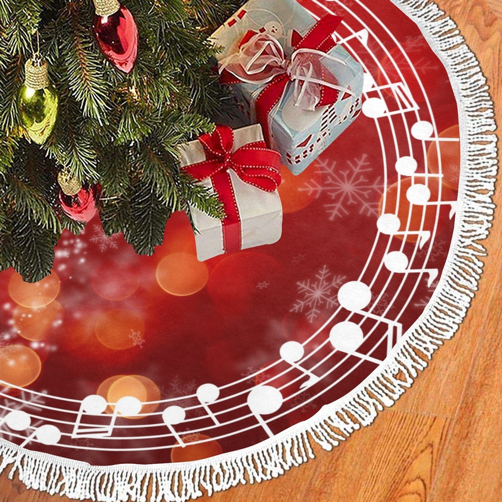 Music Notes Christmas Tree Skirt