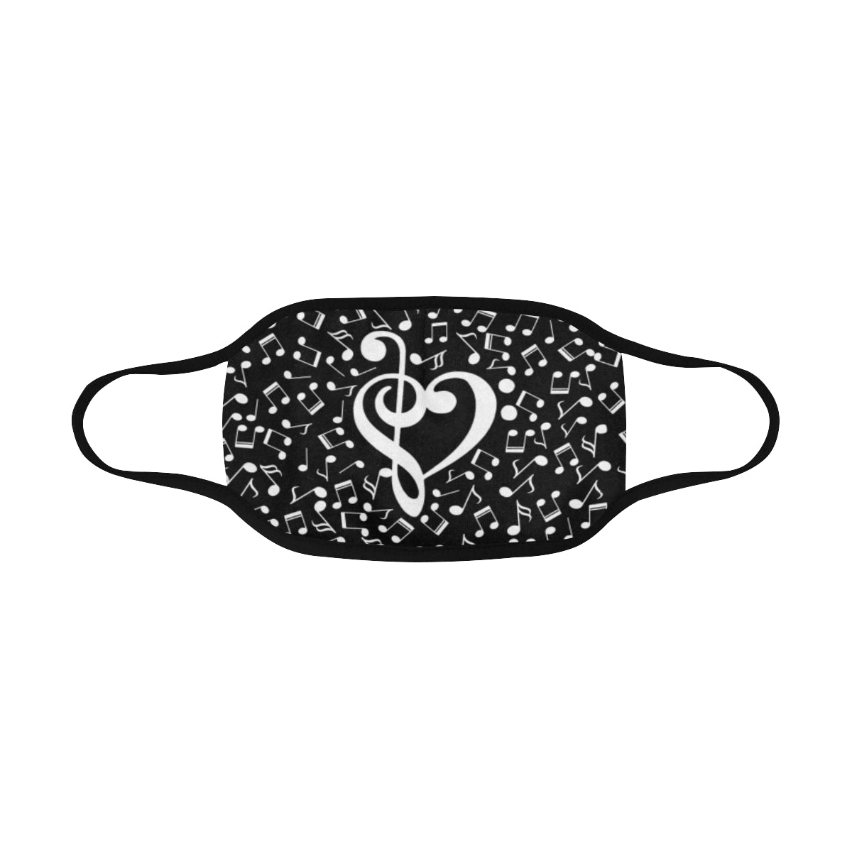Musical Notes Heart Mask