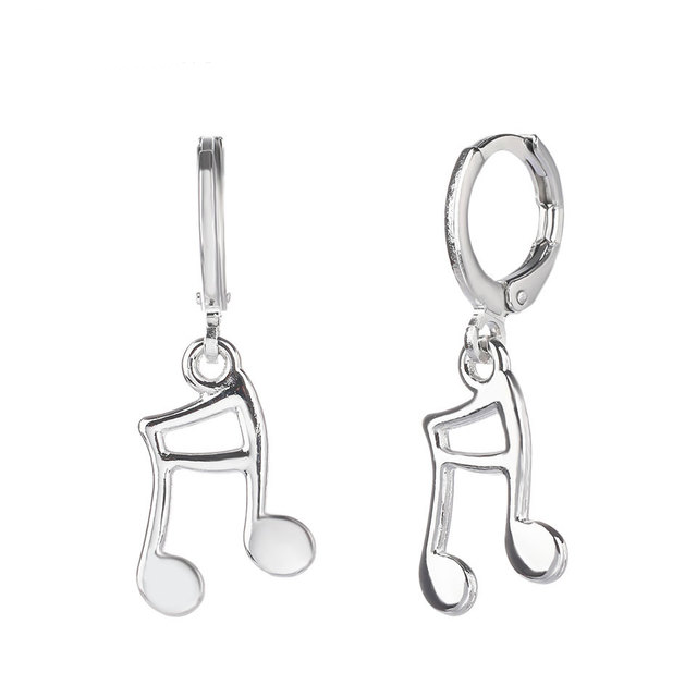 Elegant Music Note Drop Earrings