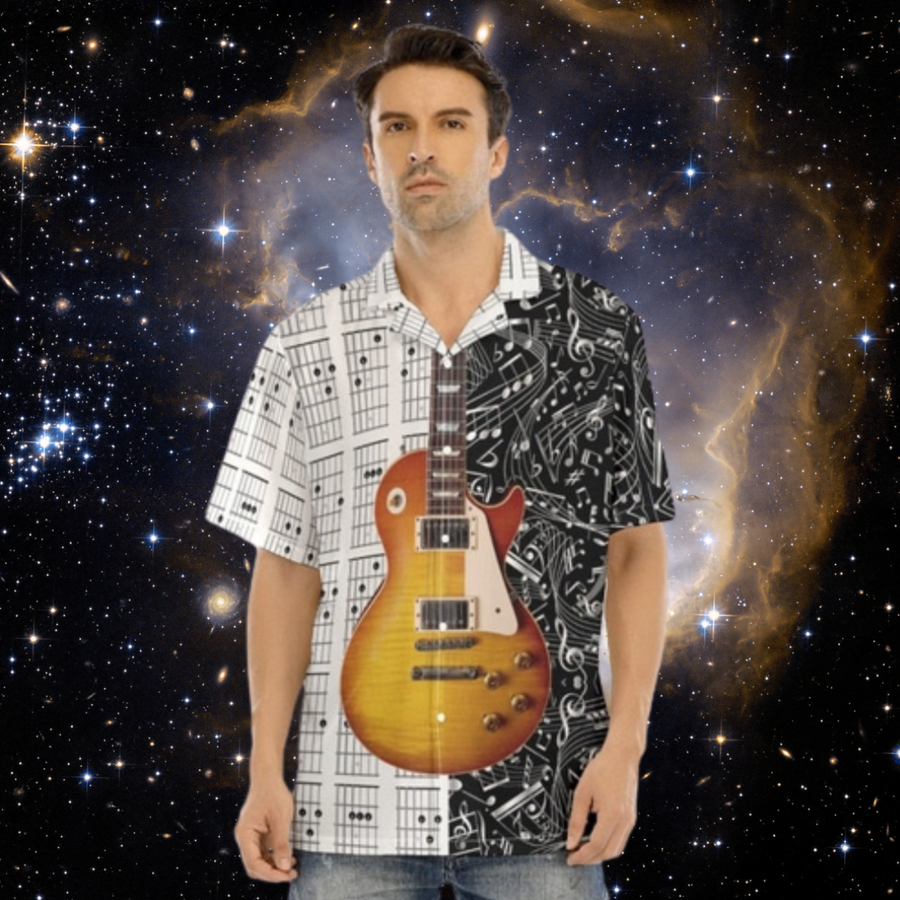 Wooden Guitar Music Note Shirt