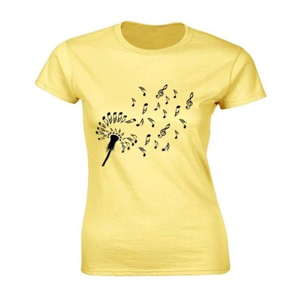 Music Symbol Print T-shirt
