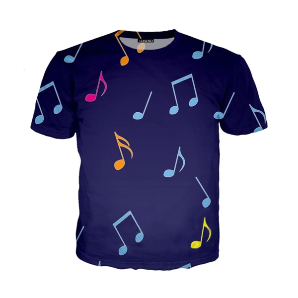 Music Notes 3D Print T-shirt