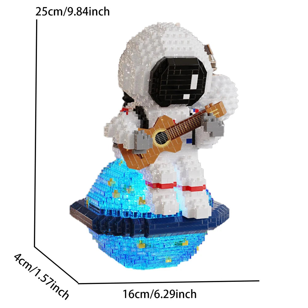Guitar Astronaut Luminous Block Toys