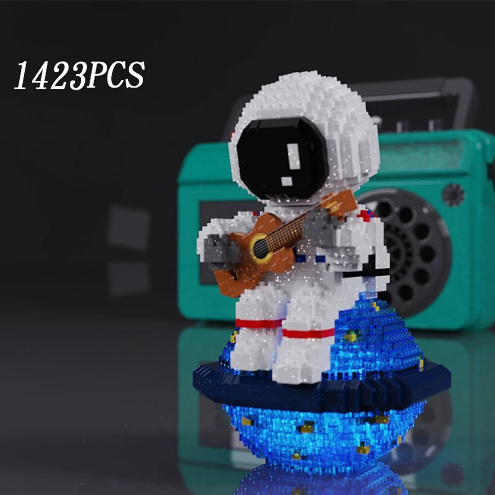 Guitar Astronaut Luminous Block Toys