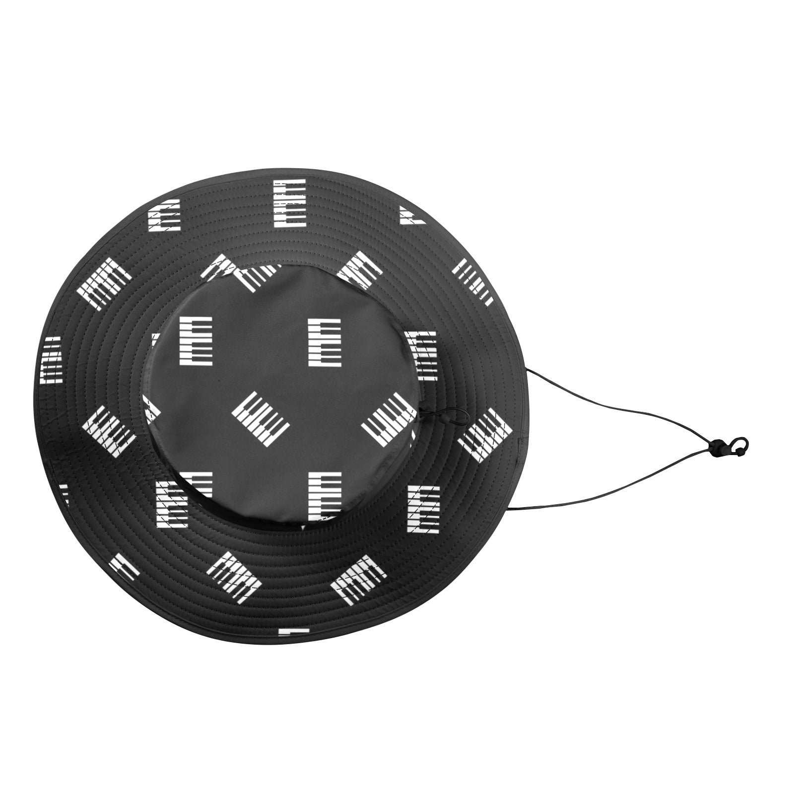 Piano Keyboard Wide Brim Bucket Hat