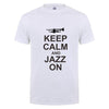 Trumpet Keep Clam & Jazz On T-shirt