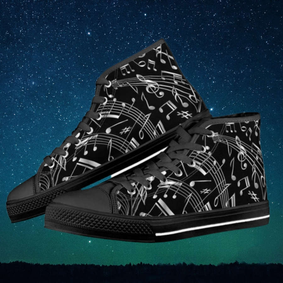 Music Note Canvas Shoes
