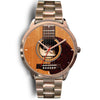 Guitar Leather Watch - Mens 40mm / Rose Gold Metal Link - { shop_name }} - Review