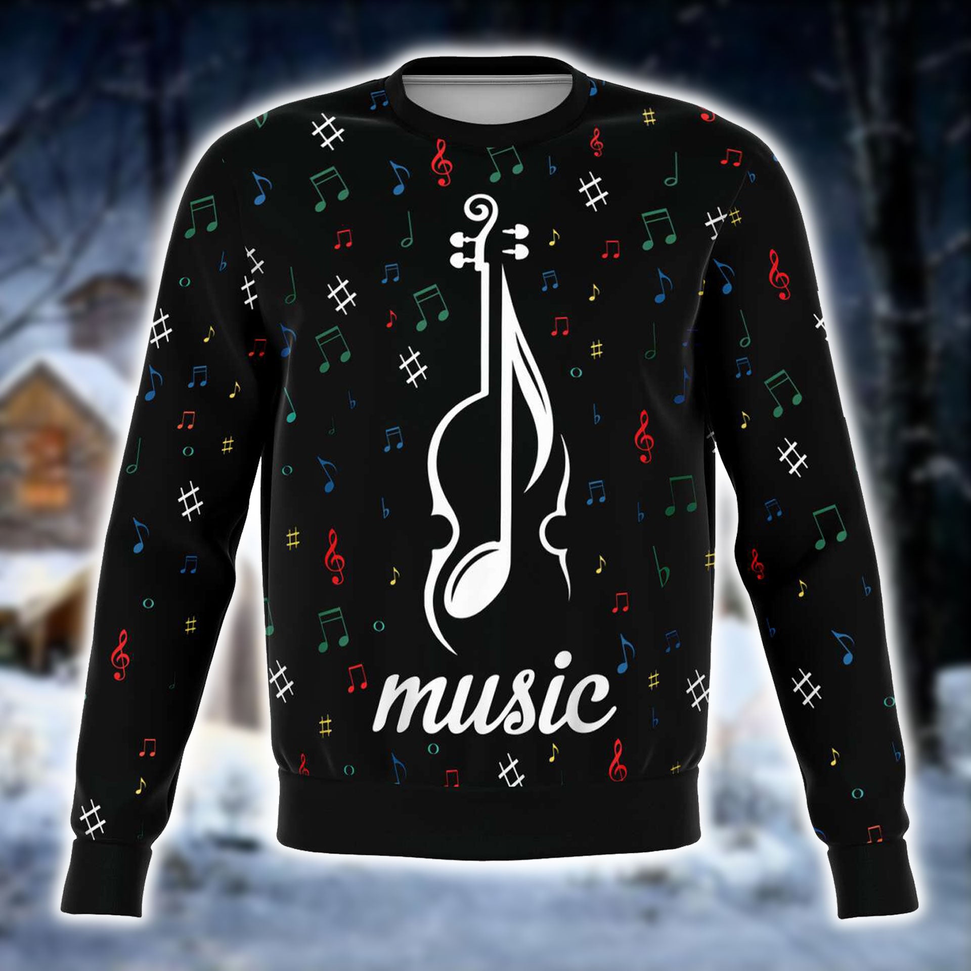Violin Black Sweatshirt