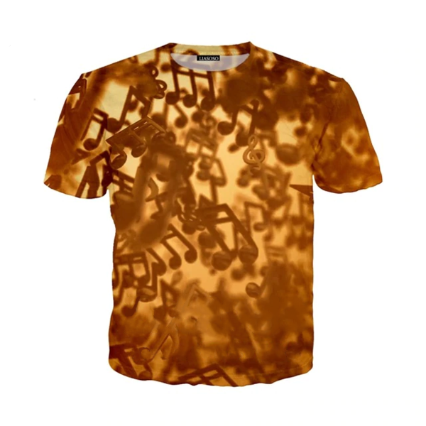 Music Notes 3D Print T-shirt