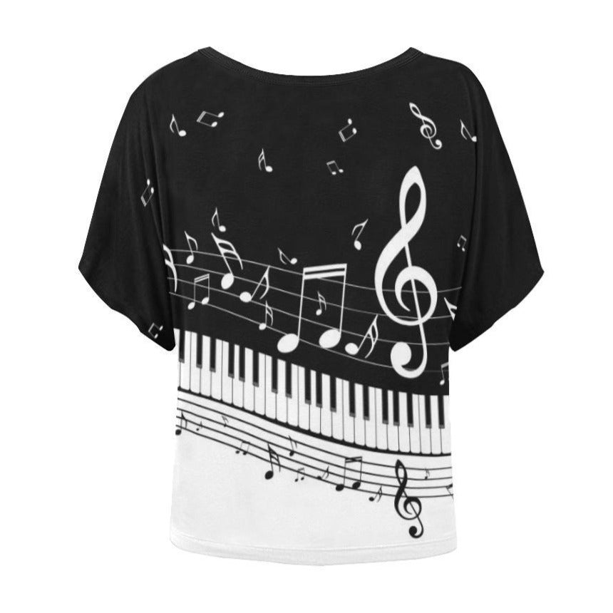 Piano Music  Batwing T-Shirt