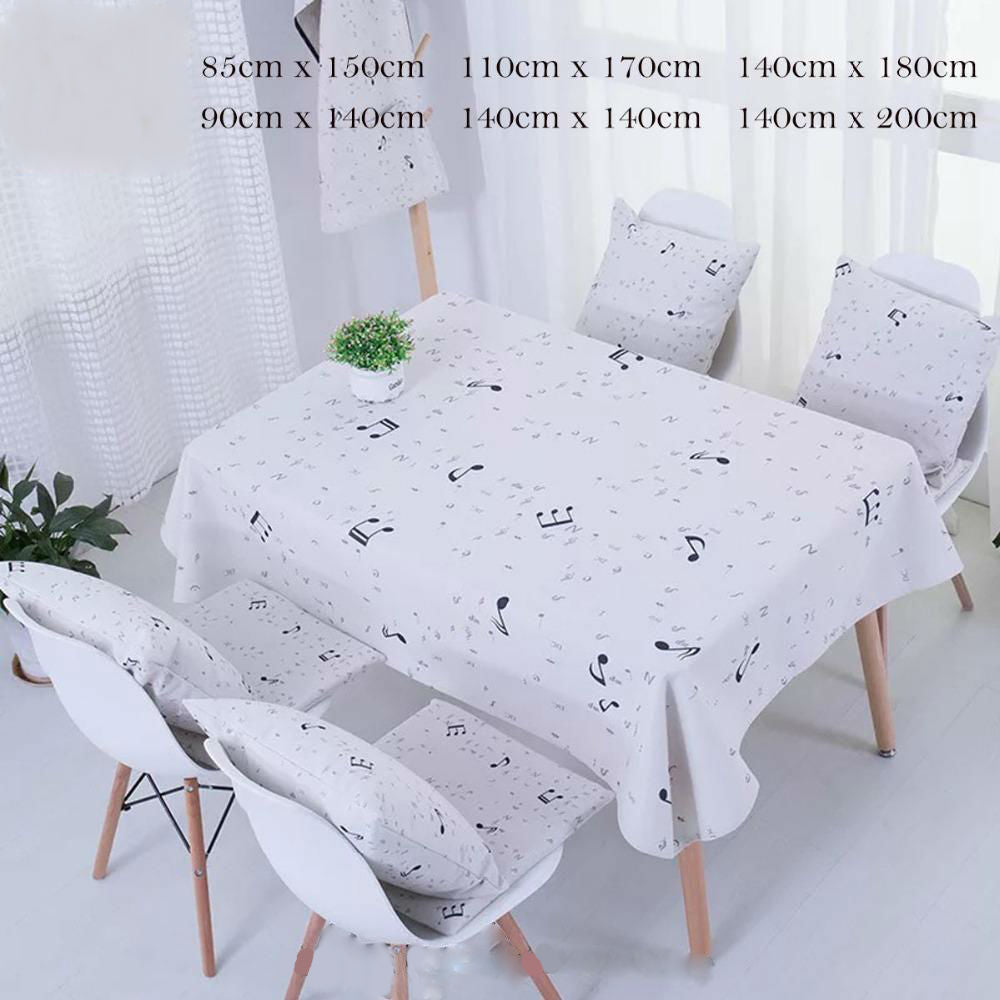 Music Symbols Linen Tablecloth