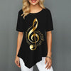 Music Symbol Round Neck T-Shirt