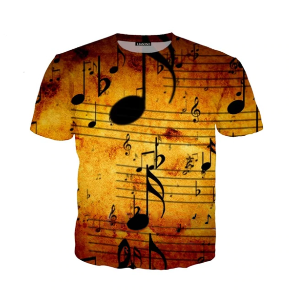 Music Notes 3D Print T-shirt