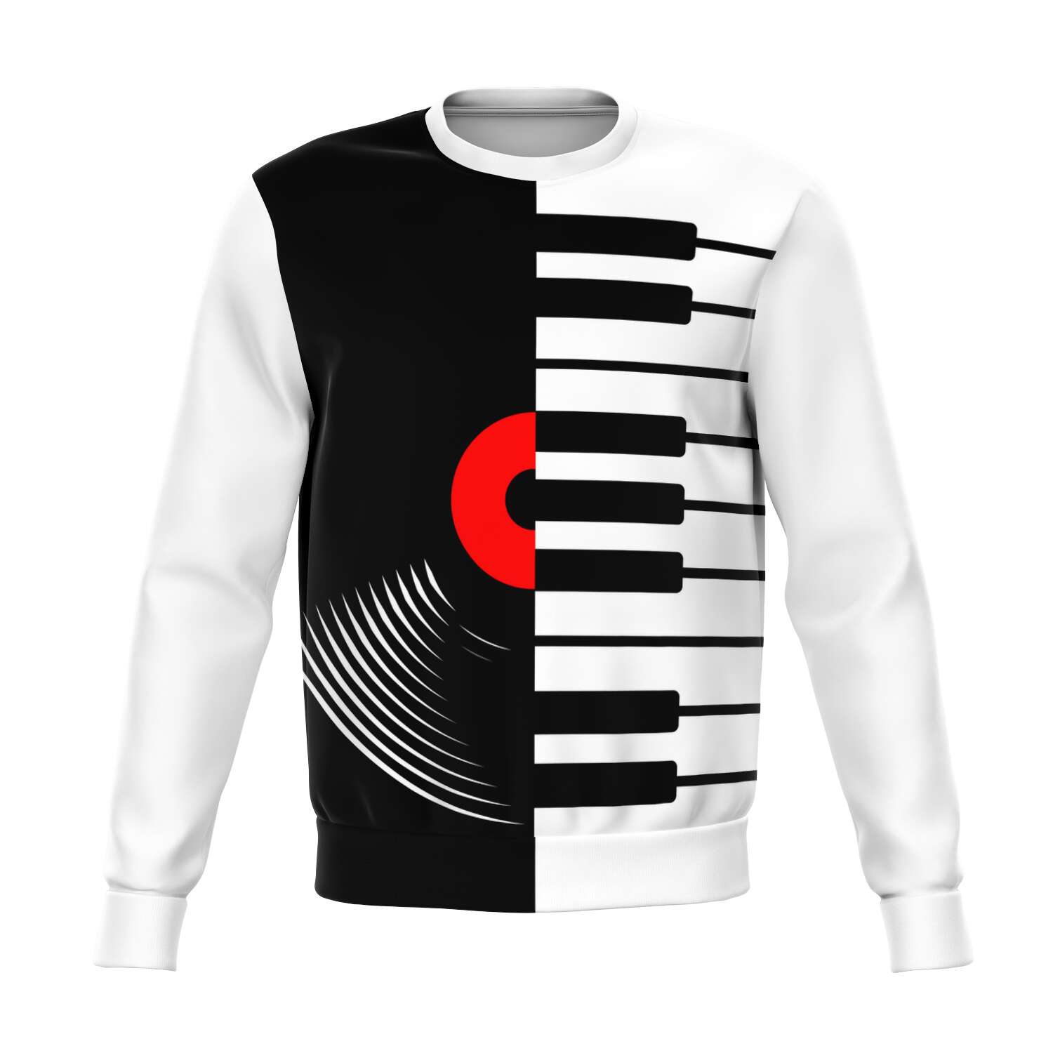 Piano Record White Sweatshirt
