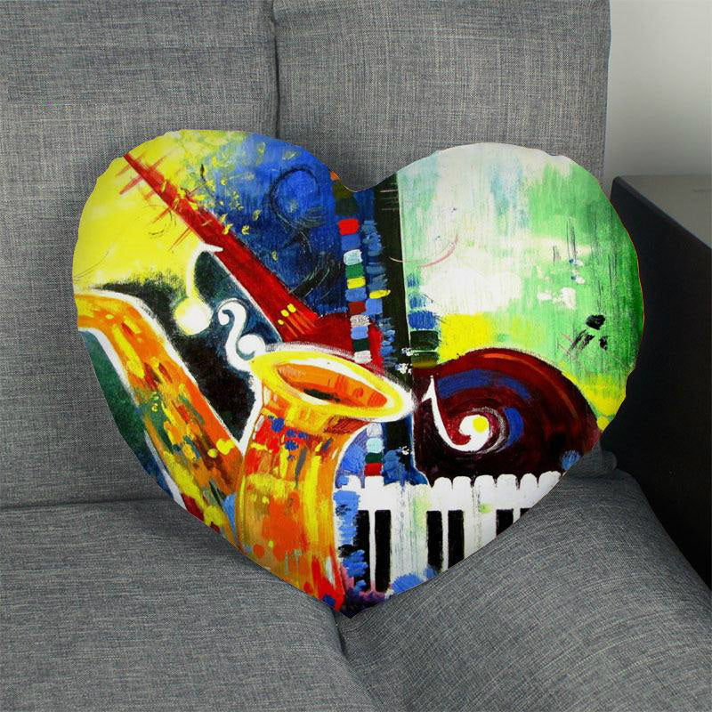 Music Art Heart-Shape Pillowcases