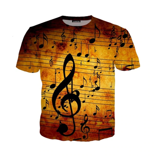 Music Notes 3D Print T-shirt