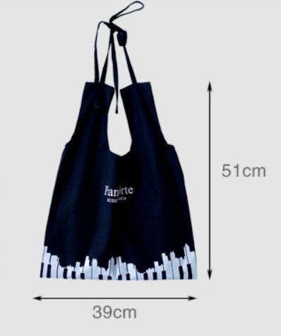 Piano Keys Canvas Bag