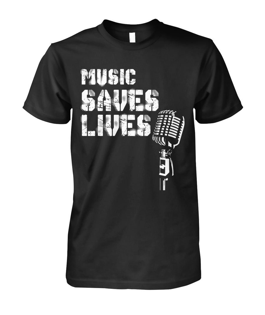 Music Saves Lives T-shirt (Black edition)