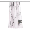 Music Notes White Shower Curtain