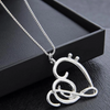 Musical Note Heart Chain Necklace