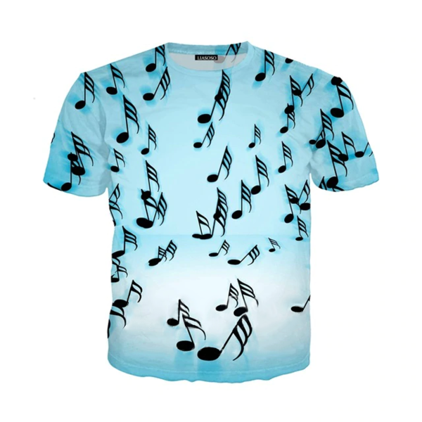 Music Notes 3D Print T-shirt