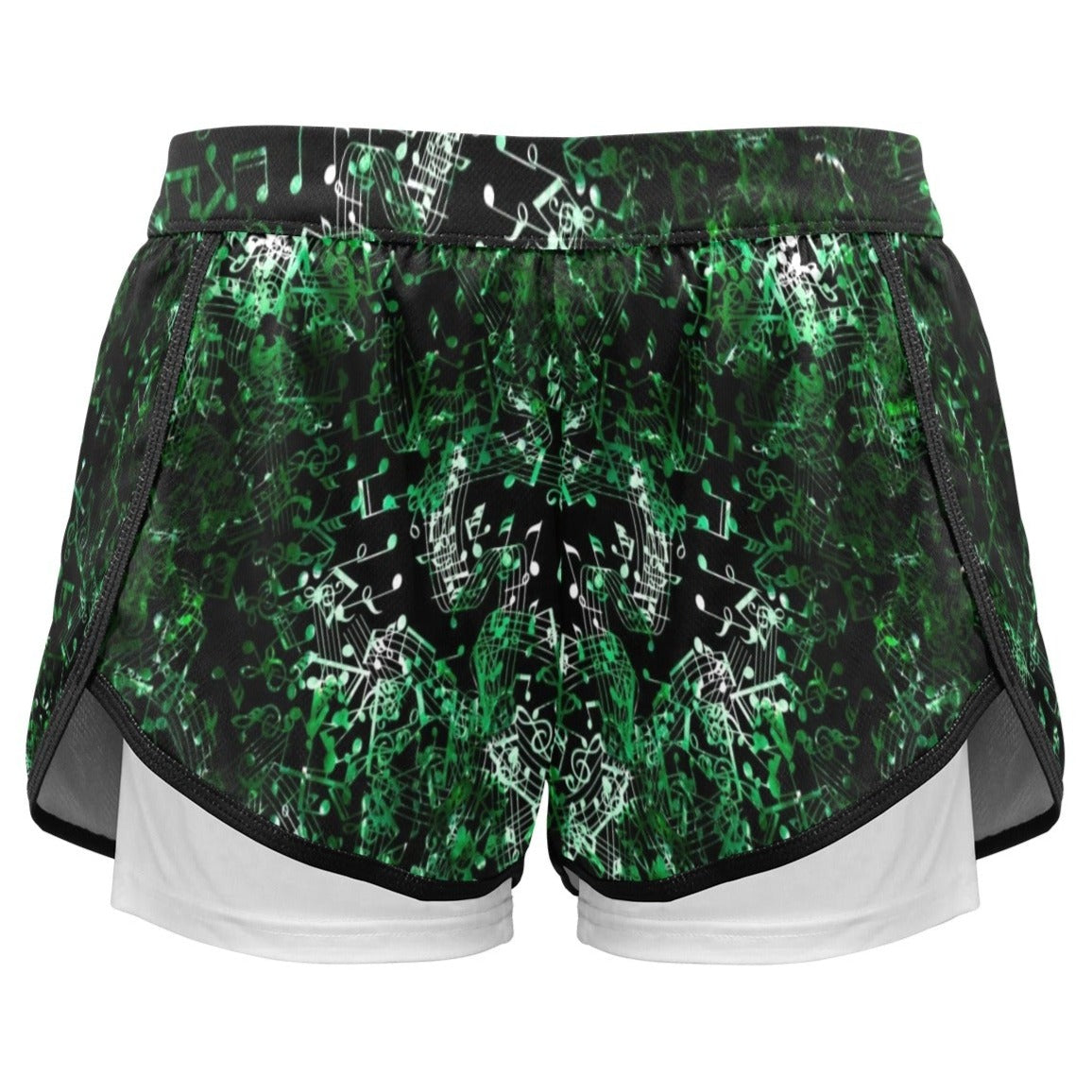Musical Green Sports Shorts
