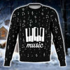 Piano Music Notes Black Sweatshirt