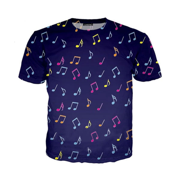Music Notes 3D Print T-shirt